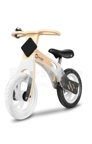 Lionelo Balance Bike Willy  Art.117908 Carbon  Bērnu skrējritenis ar koka rāmi