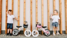 KLionelo Balance Bike Willy  Art.117908 Carbon  Children's bike / runner with wooden frame