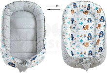 Minky Cotton Babynest Set Art.106037 Forest Ligzdiņa - kokons jaundzimušajiem 90x30 см